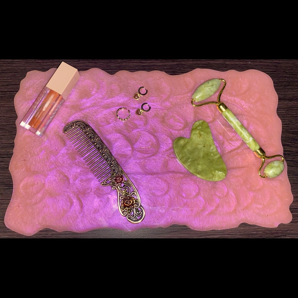 hand made pink trey